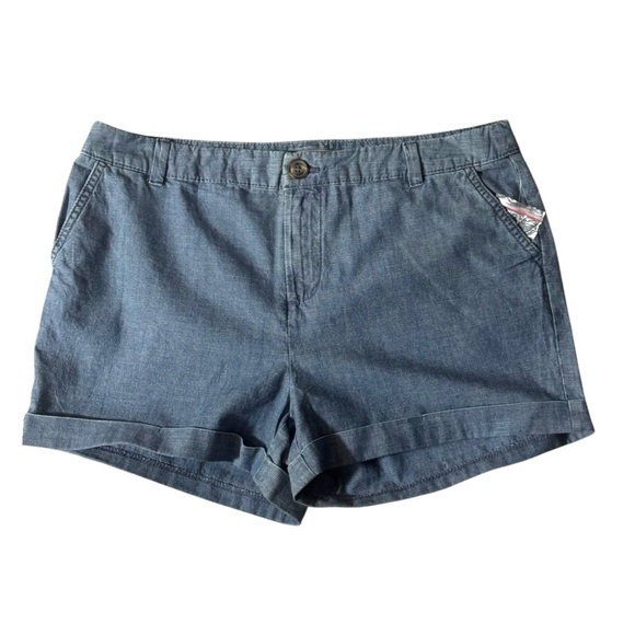 Sears Pants - Sears Women’s Chambray 3 inch Shorts Size 12 Lightweight Blue Cotton 3” Vintage